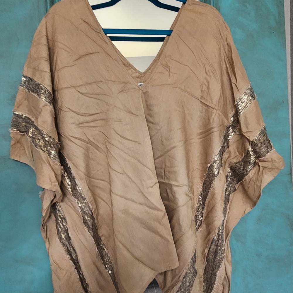 Mud Pie Tan Tunic Top